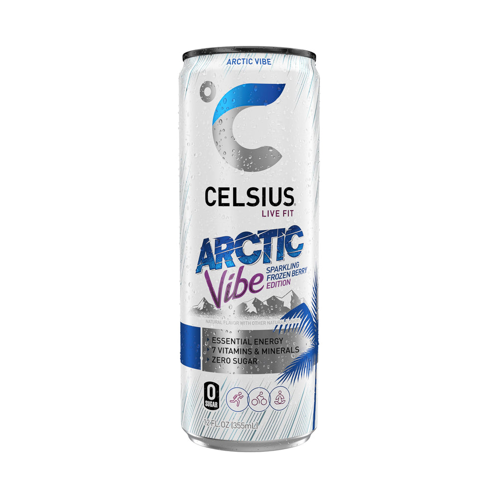 CELSIUS etiqueta con ingredientes y vitaminas, transparencia nutricional