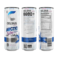 CELSIUS detalle de burbujas y color resaltando sensación refrescante