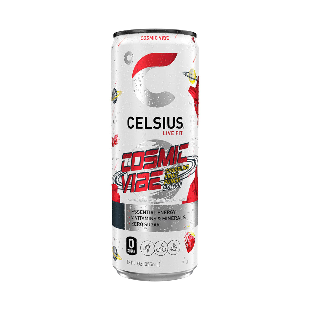 CELSIUS paquete de 12 latas, conveniencia y almacenamiento prolongado