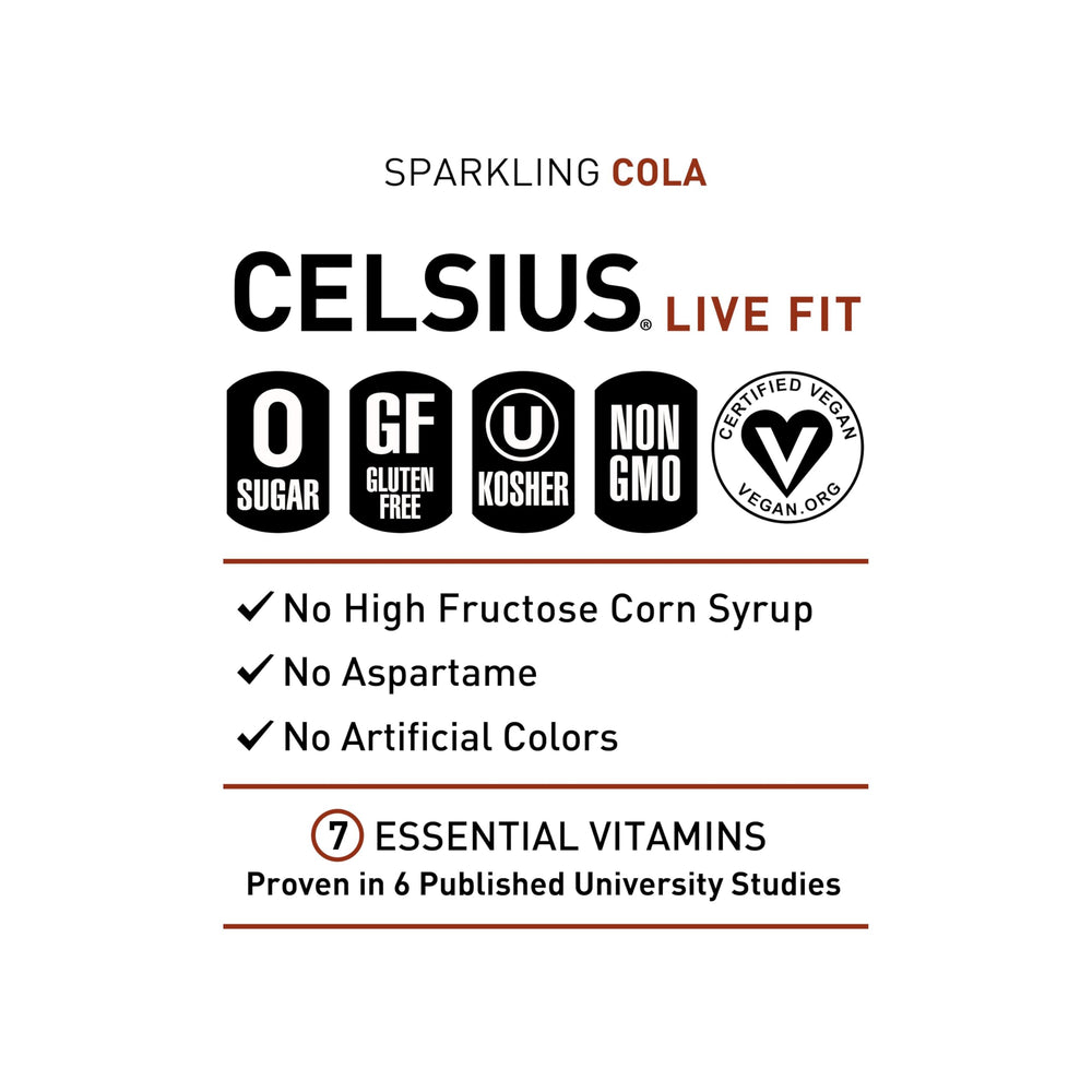 CELSIUS etiqueta zoom en ingredientes MetaPlus y vitaminas