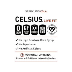 CELSIUS etiqueta zoom en ingredientes MetaPlus y vitaminas