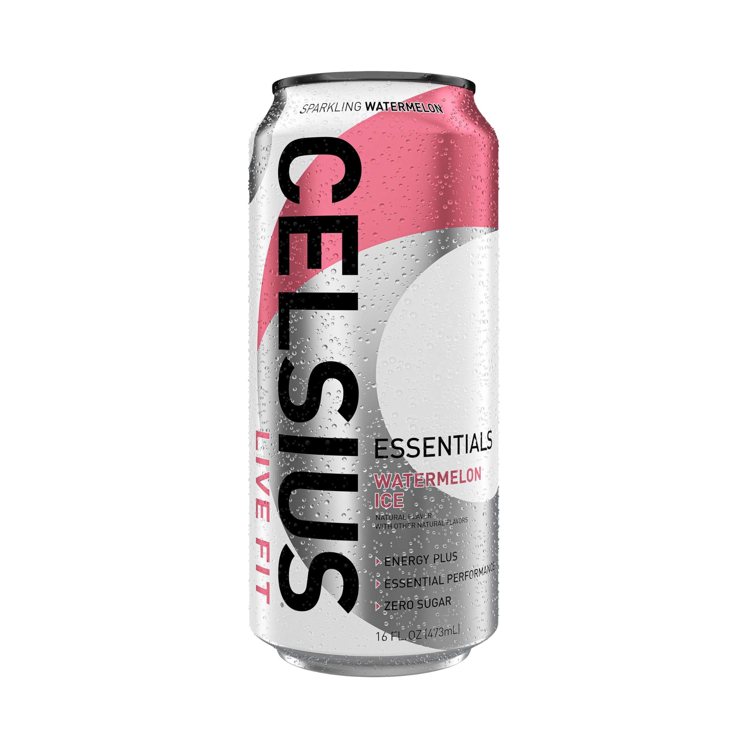 CELSIUS lata junto a pesas en gimnasio, aporta energía pre-entreno