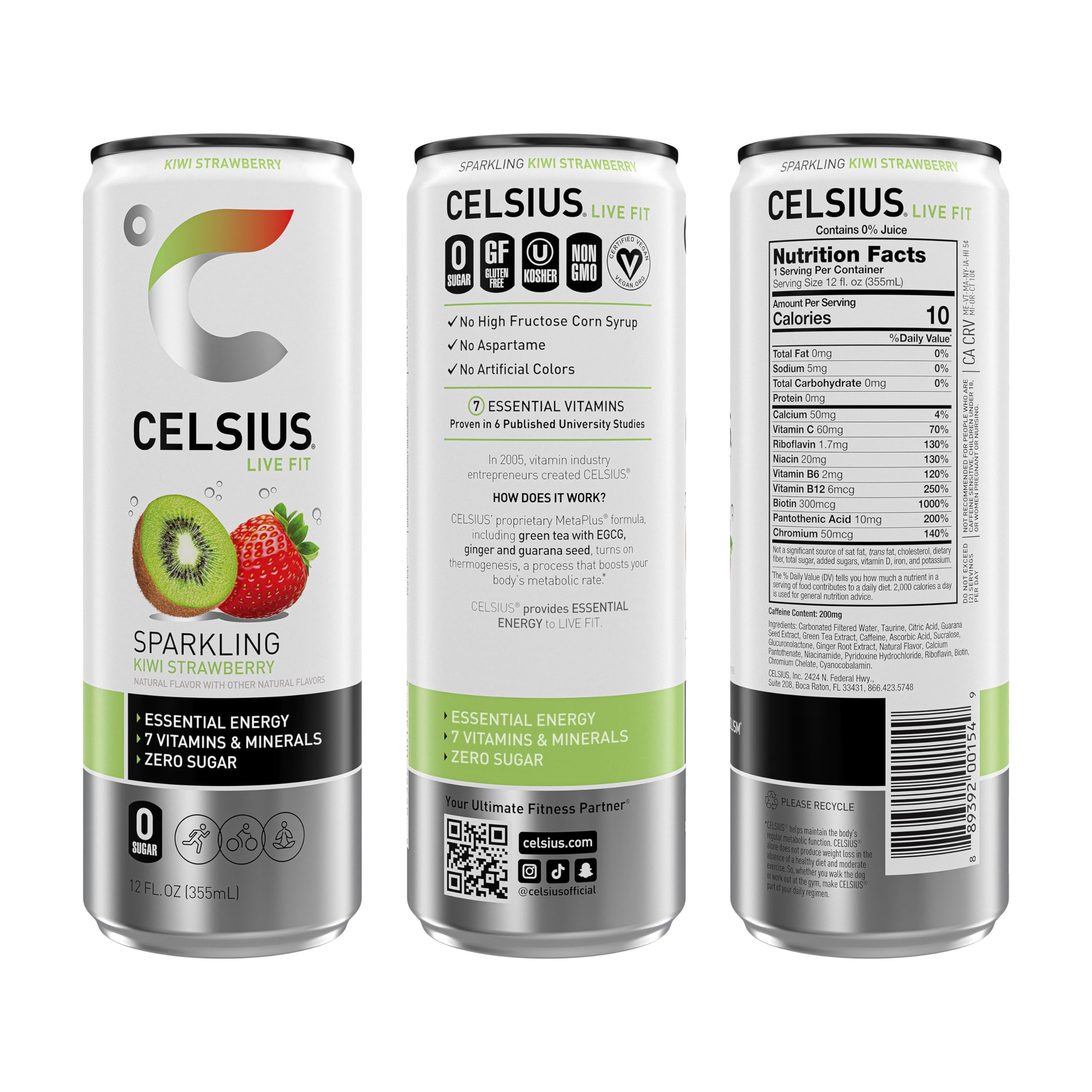 CELSIUS detalle de la lata destacando textura y tapa sellada