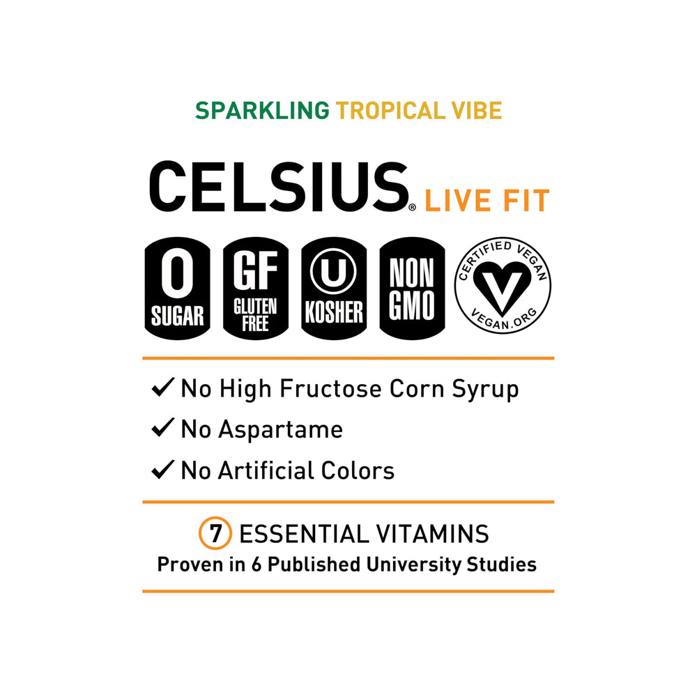 CELSIUS lata abierta con burbujas resaltando frescura y carbonatación