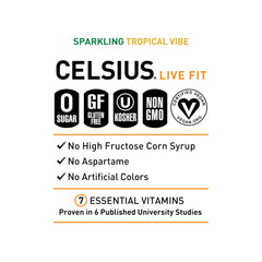 CELSIUS lata abierta con burbujas resaltando frescura y carbonatación