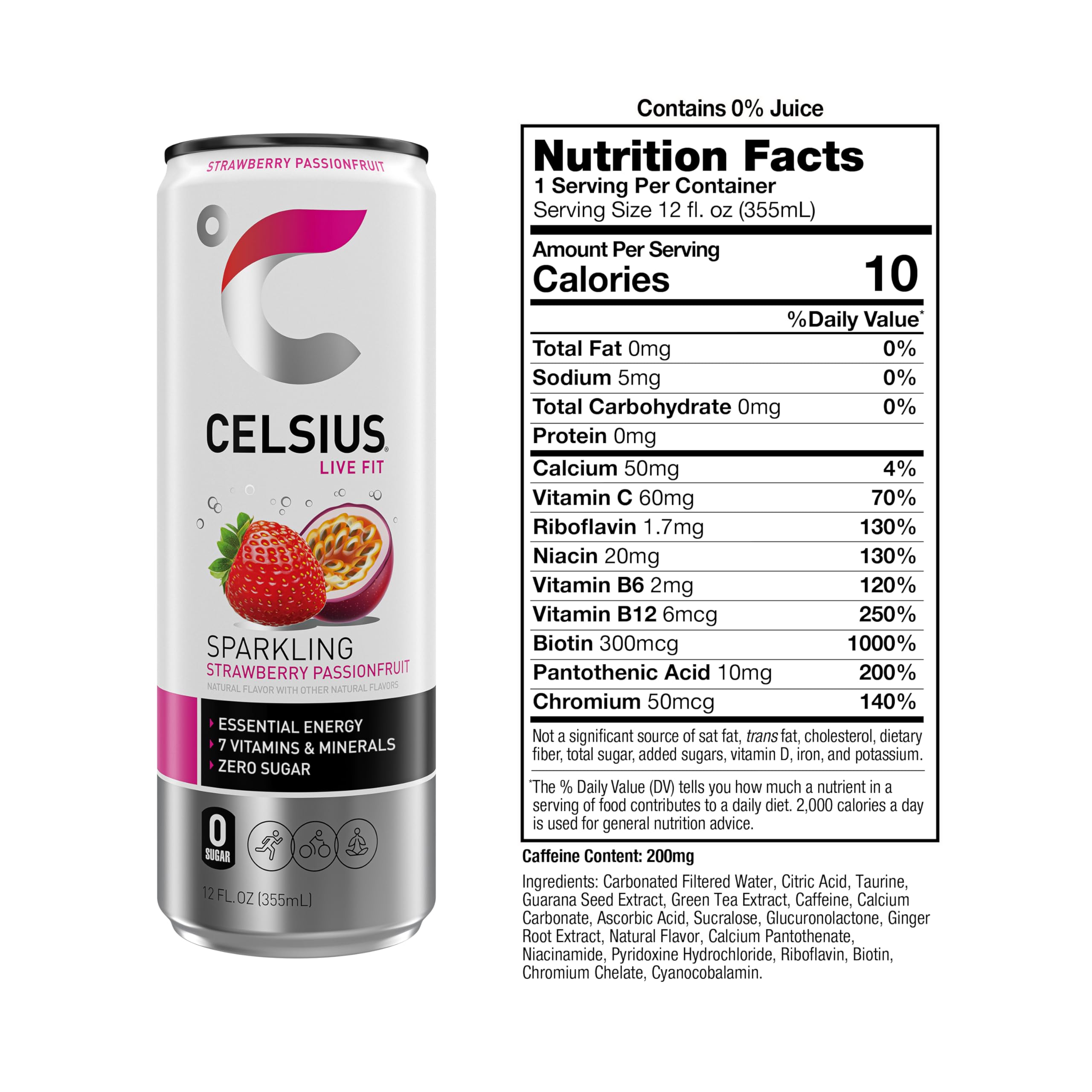 Persona sosteniendo lata CELSIUS para mostrar el tamaño slim y facilidad de agarre