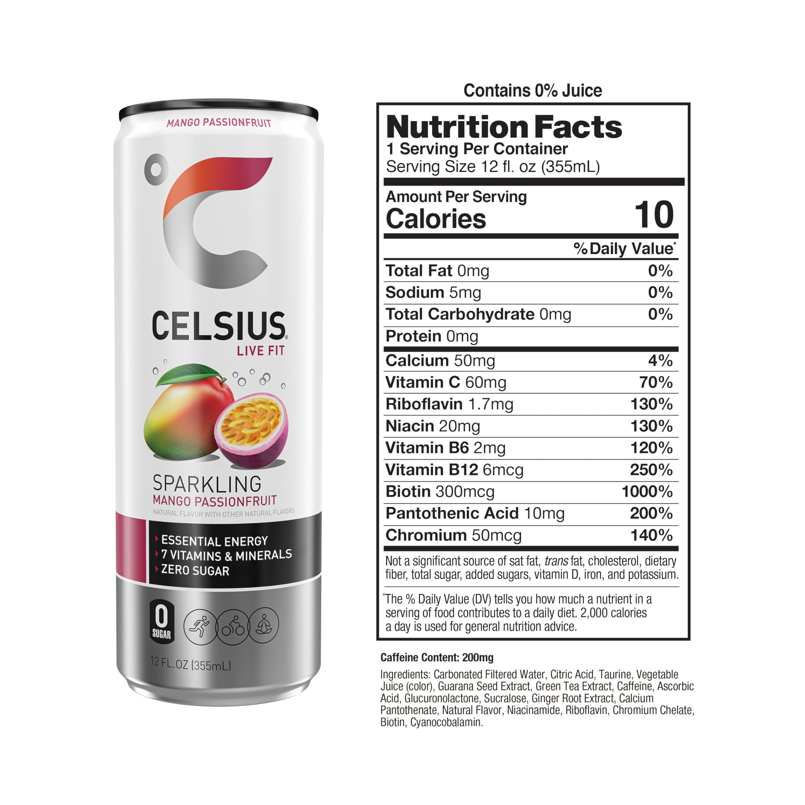 CELSIUS lata en mano lista para beber antes del ejercicio