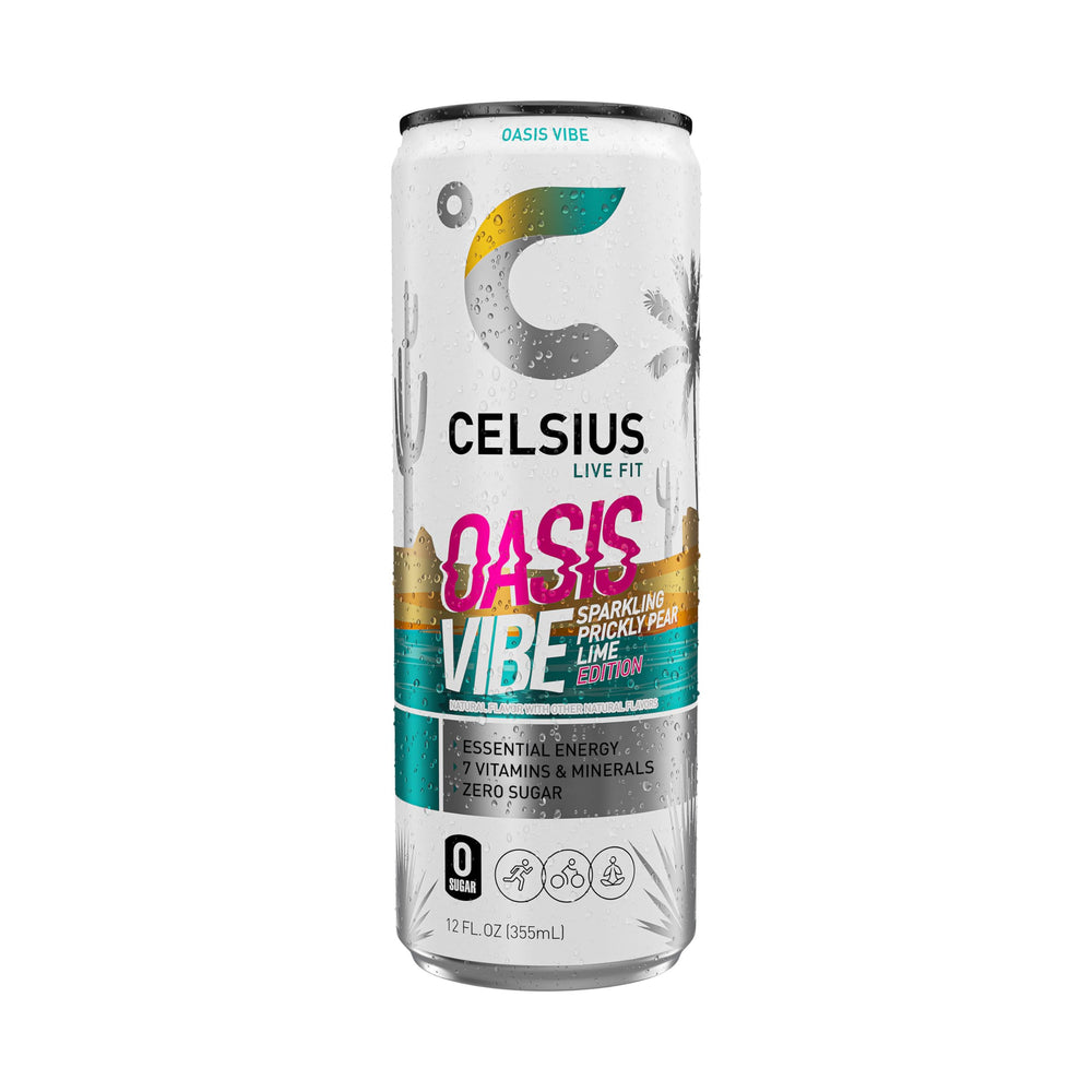 CELSIUS etiqueta con ingredientes y vitaminas para transparencia