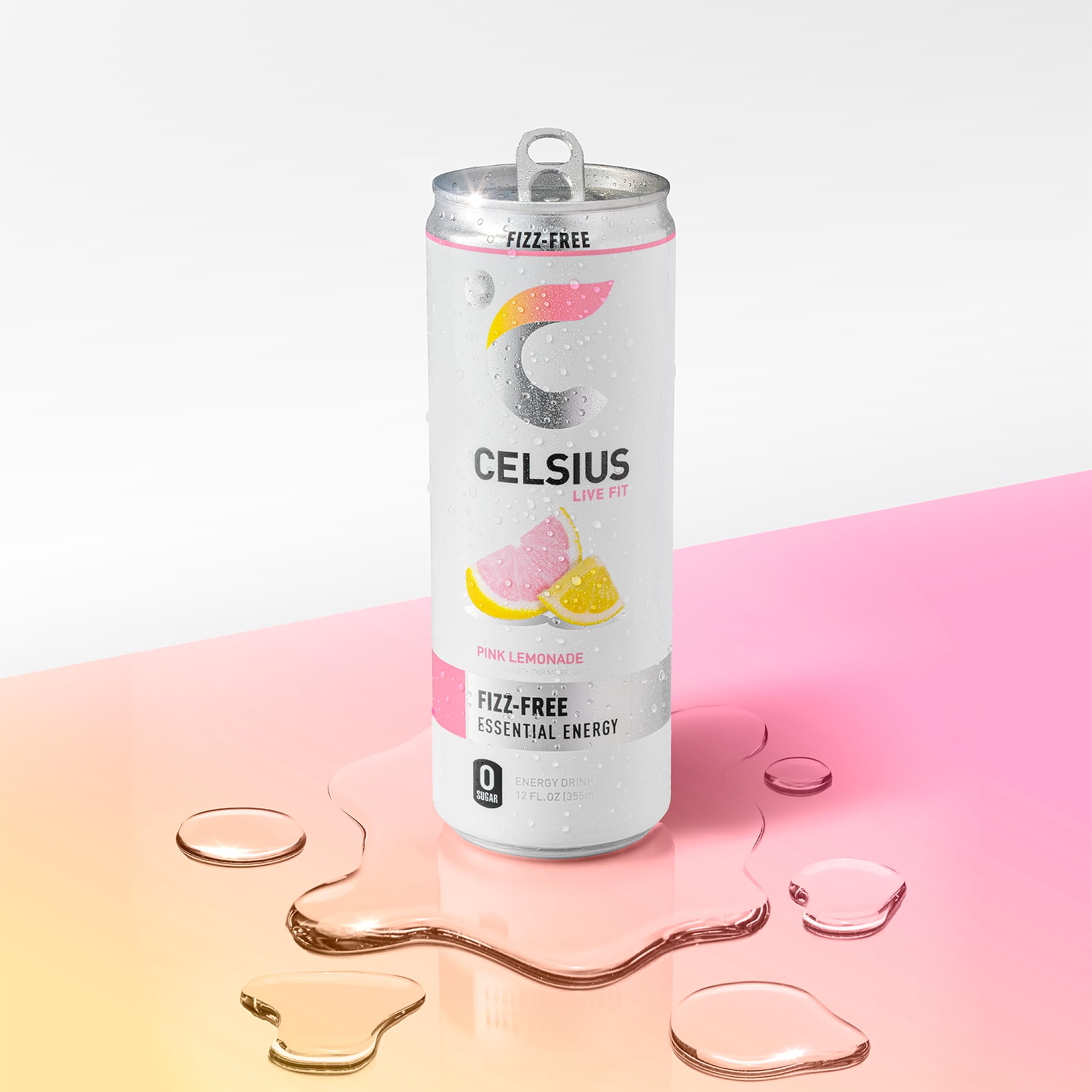 CELSIUS can by gym gear conveying pre-workout energy boost