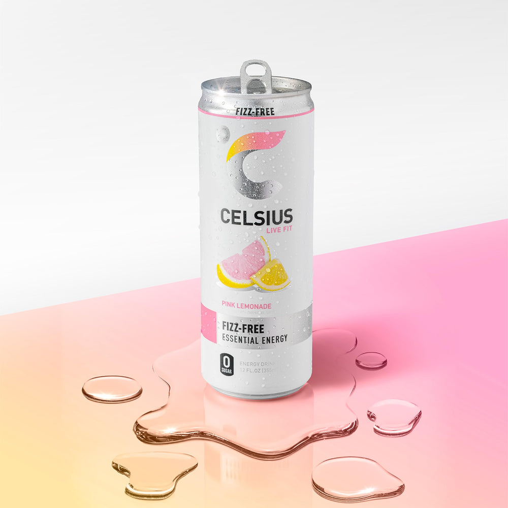 CELSIUS can by gym gear conveying pre-workout energy boost