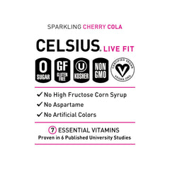 CELSIUS lata junto a regla para comparar tamaño y porción