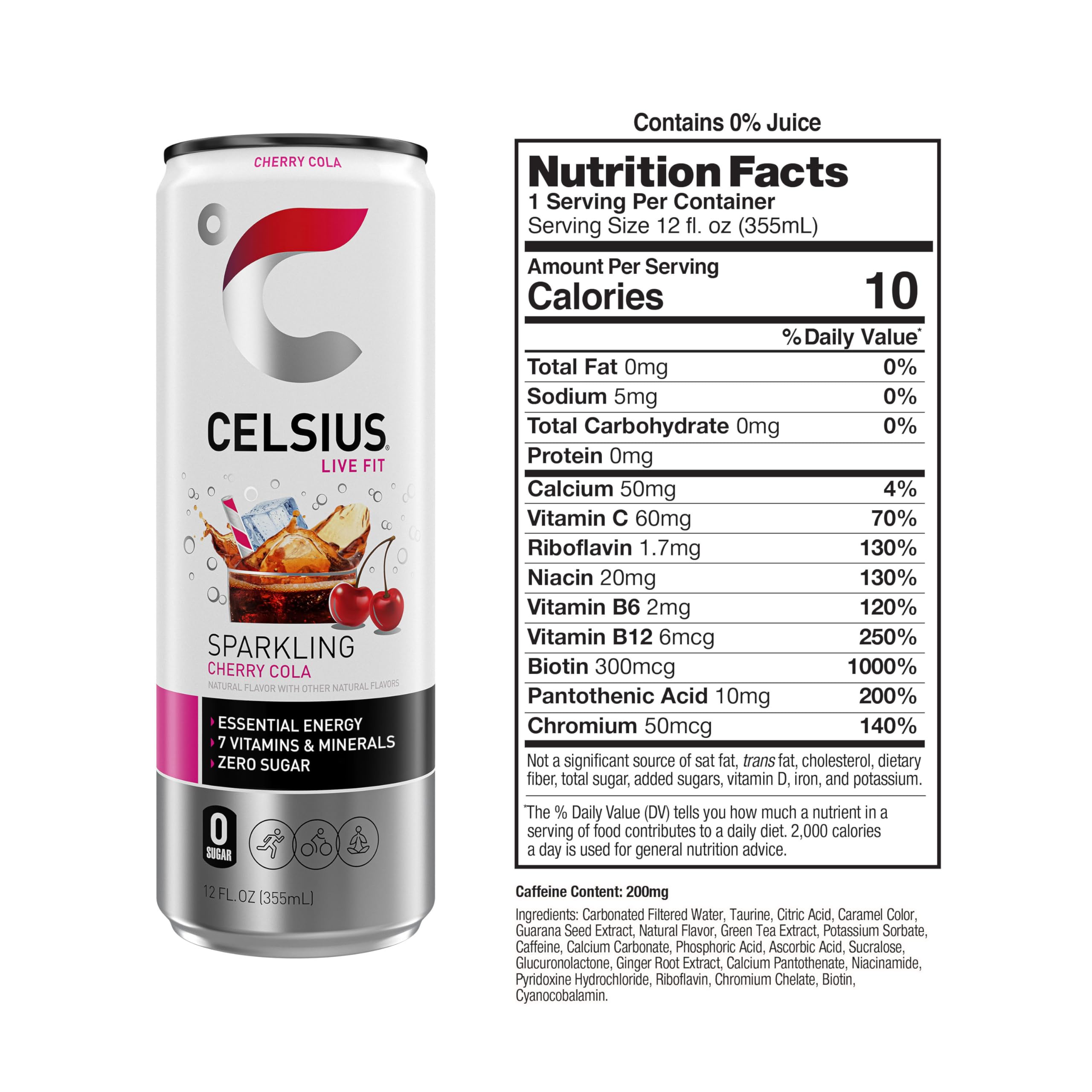 CELSIUS lata en mano listo para beber, energía inmediata
