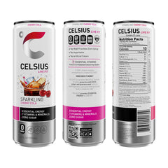 CELSIUS detalle de etiqueta y textura gaseosa para ver calidad