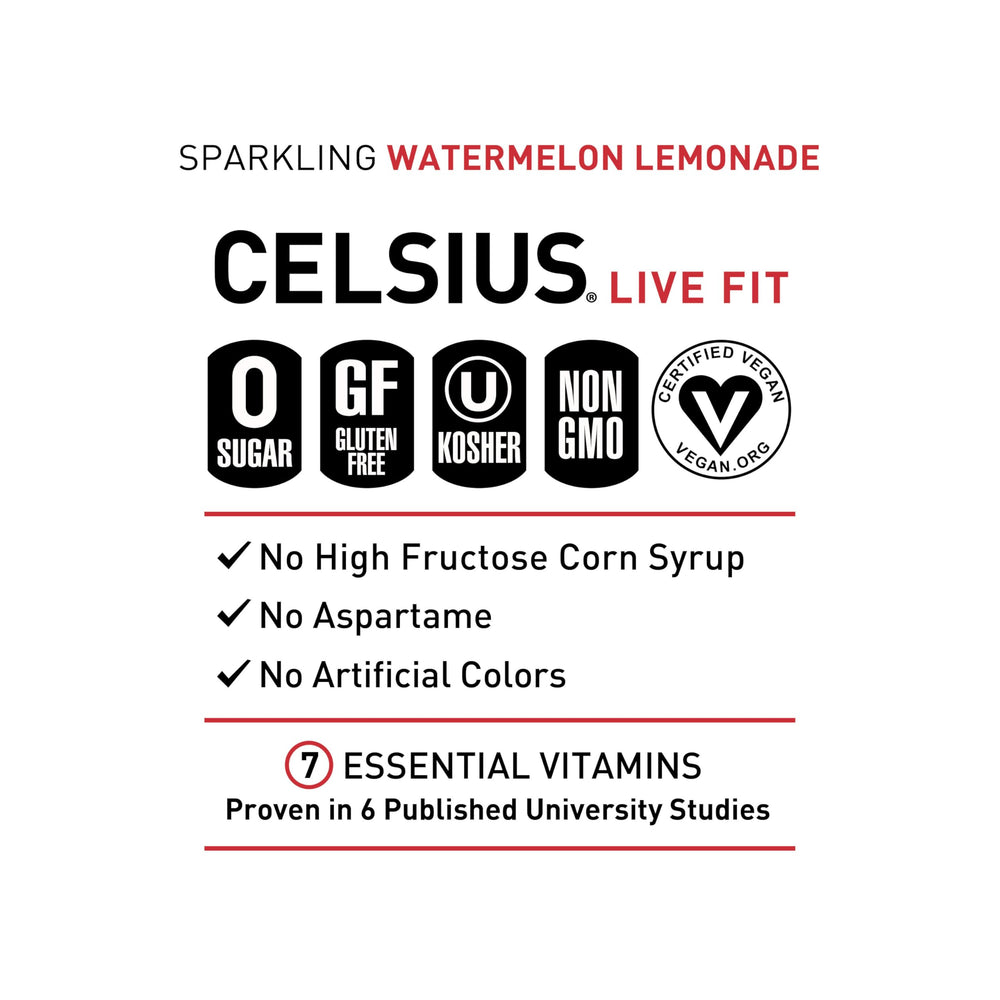 CELSIUS lata junto a regla para comparar tamaño y conveniencia