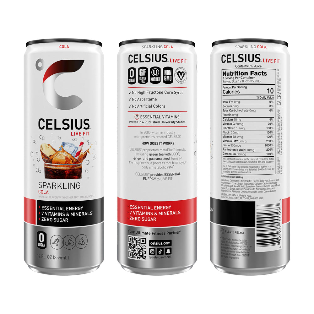 CELSIUS burbujas en primer plano sugieren frescura efervescente
