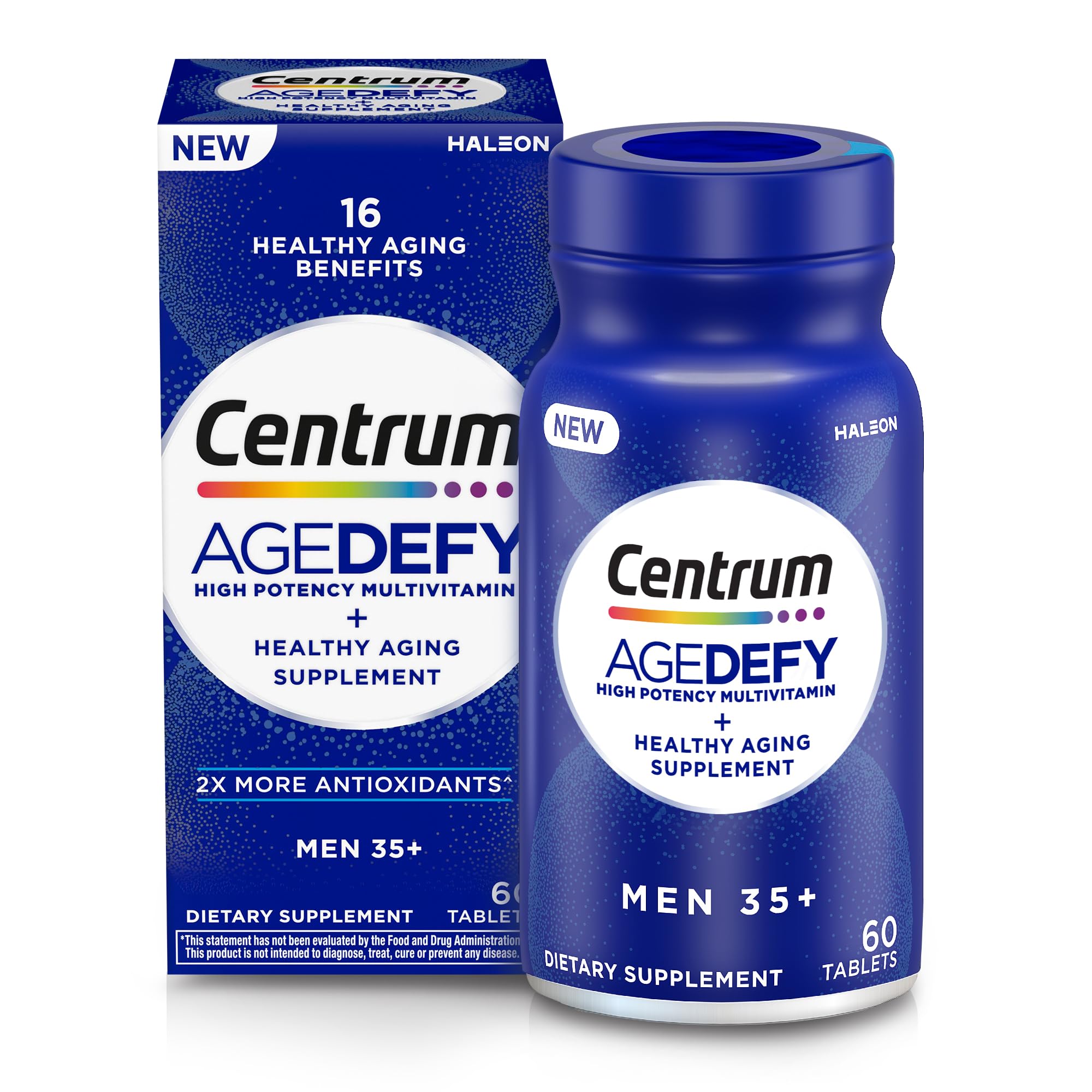 Centrum Age Defy frente del empaque mostrando el diseño y beneficios