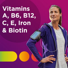 Centrum etiqueta con lista de ingredientes y beneficios claros