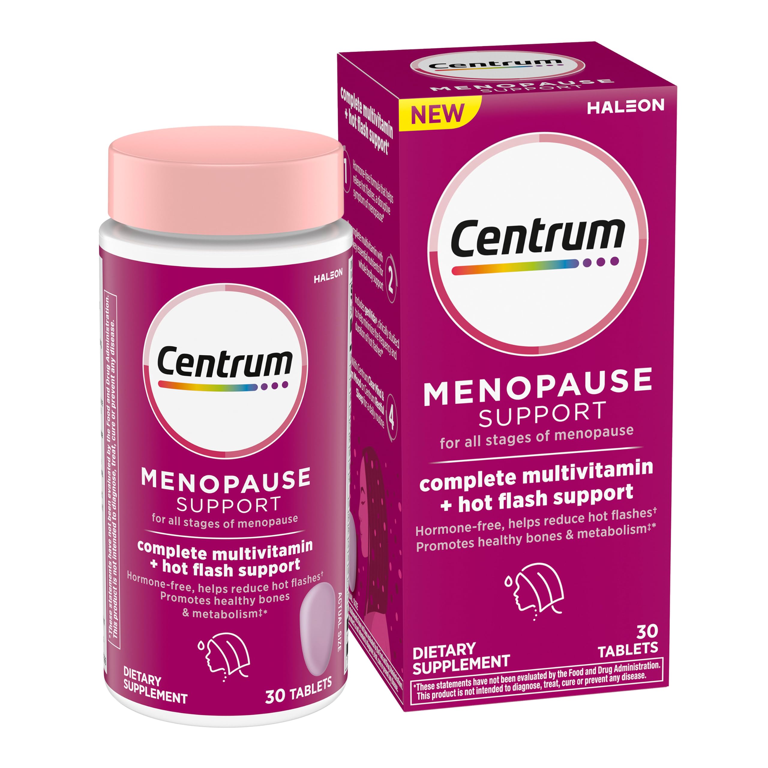 Centrum frasco frontal mostrando la etiqueta y beneficios visibles