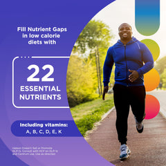 Centrum etiqueta de ingredientes con lista de 22 nutrientes esenciales