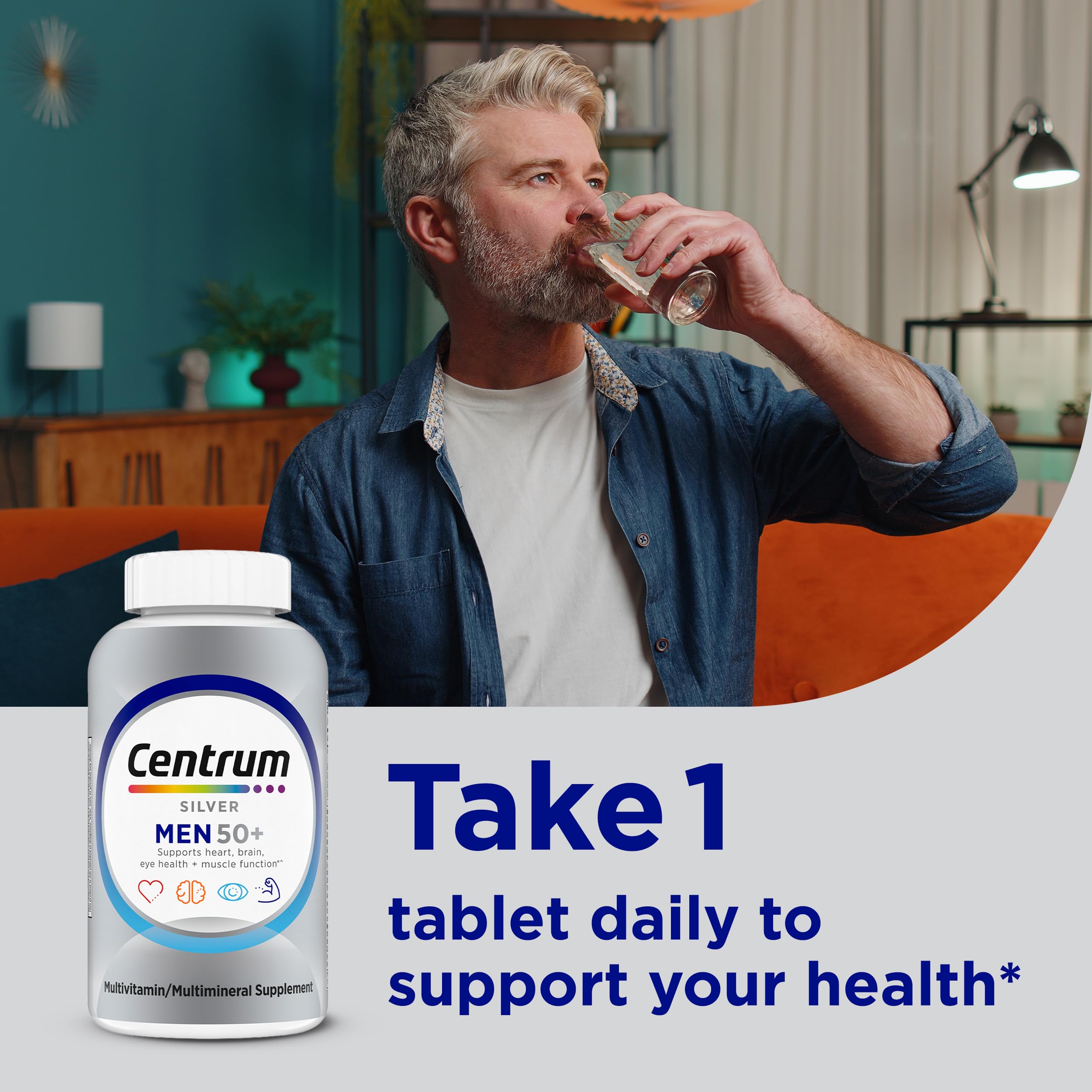 Centrum Silver etiqueta nutricional con información clara de dosis