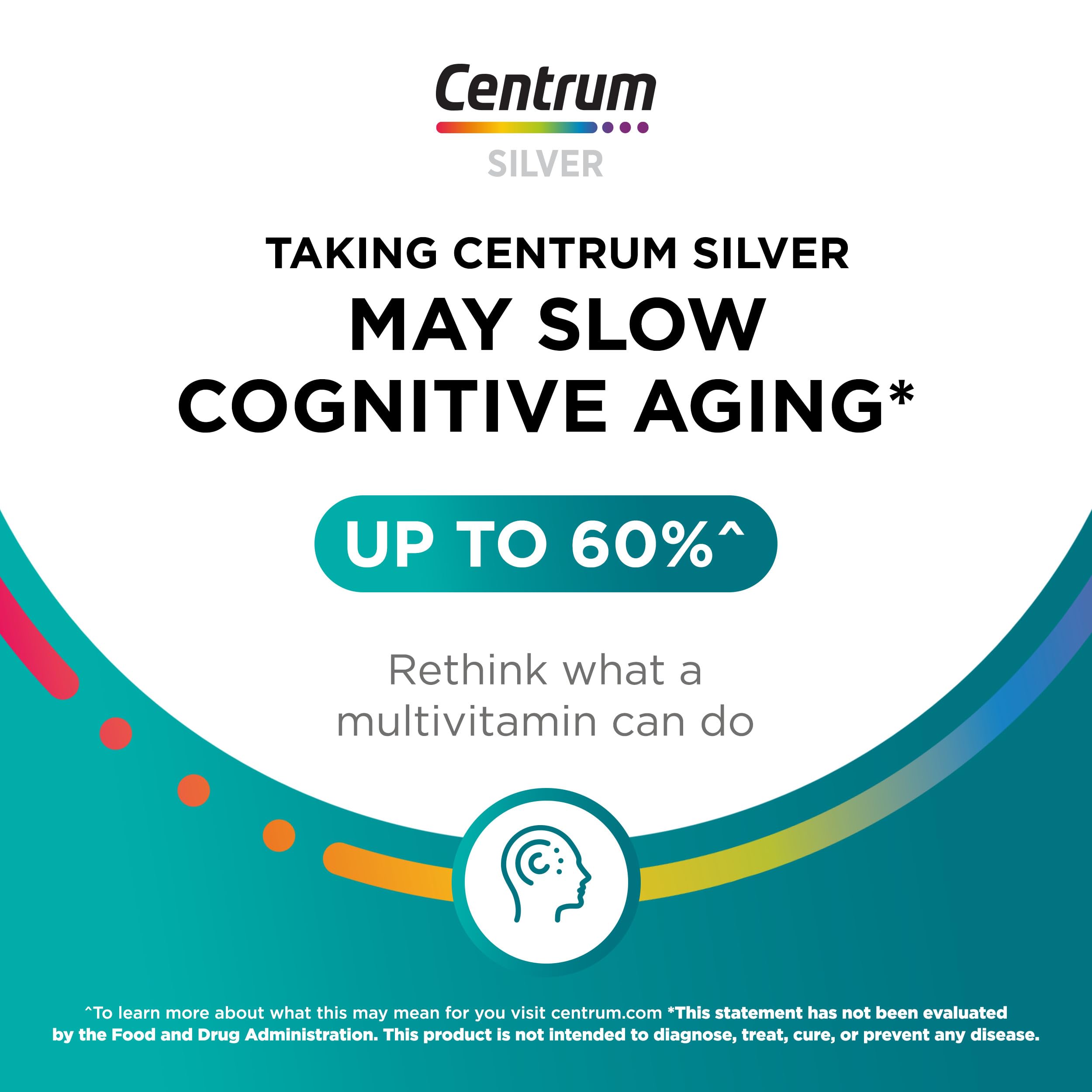 Centrum Silver ingredientes clave como vitamina D3, B y zinc visibles
