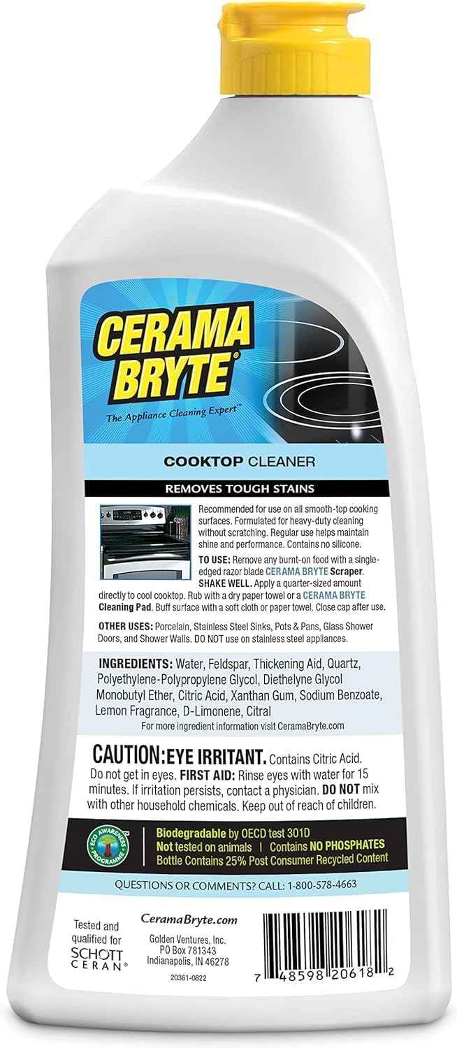 Cerama Bryte en cocina moderna demostrando acabado brillante y cuidado
