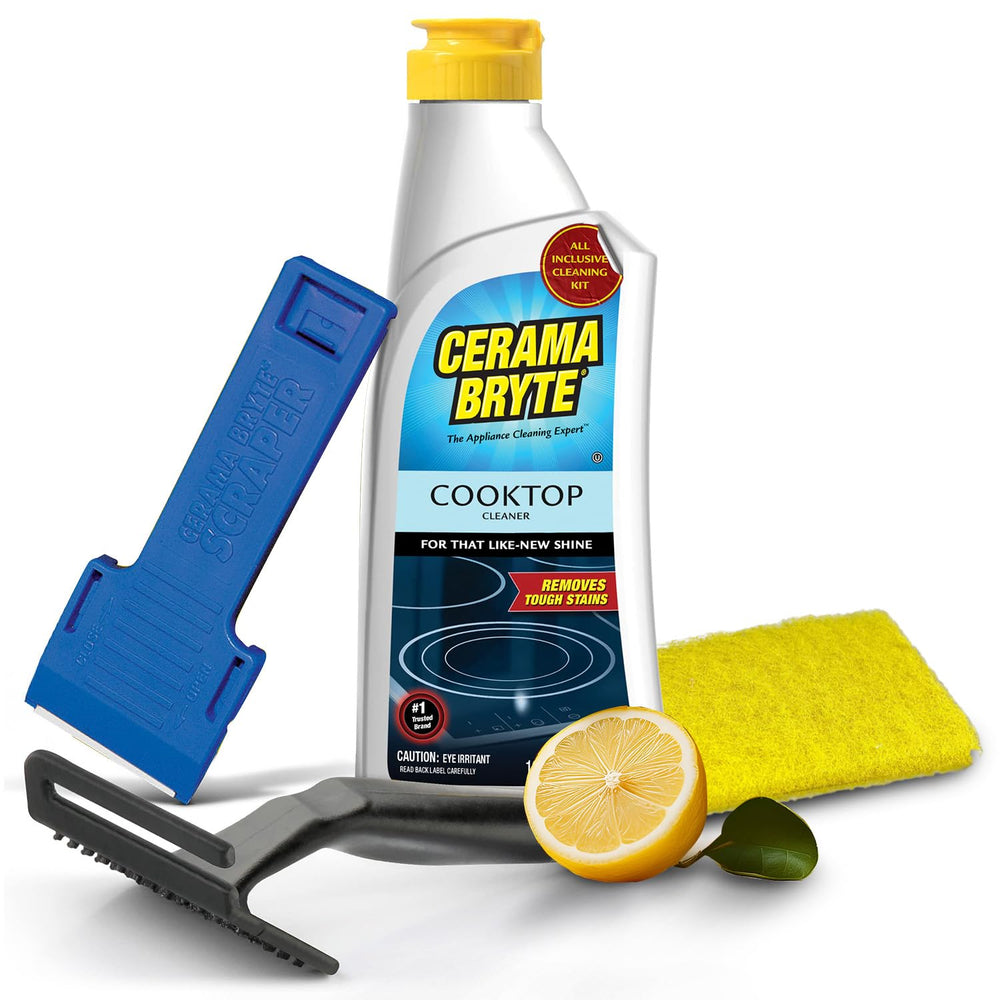 Cerama Bryte frasco 10 oz mostrando el producto y fácil dosificación