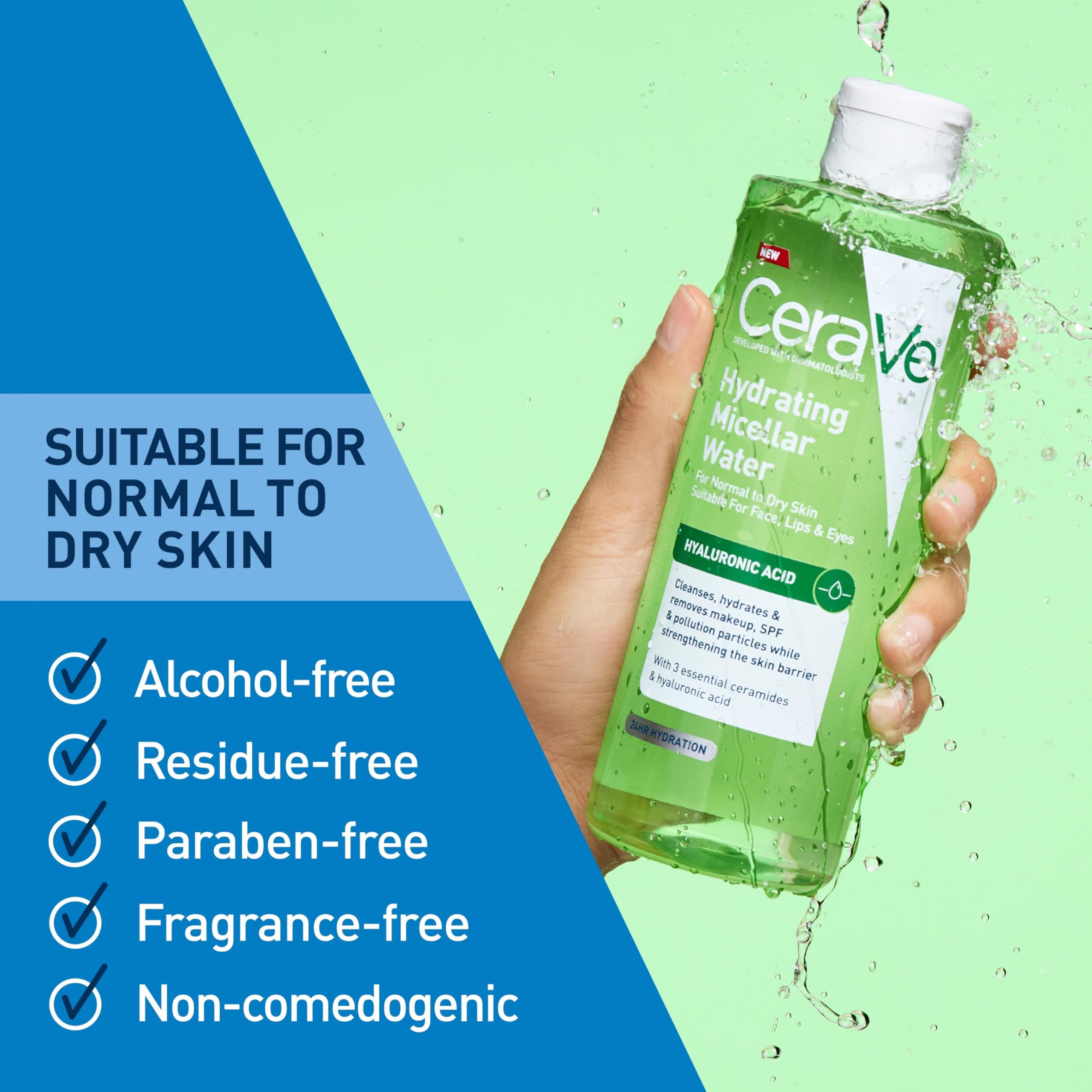 CeraVe botella 13 oz junto a objeto para comparar tamaño
