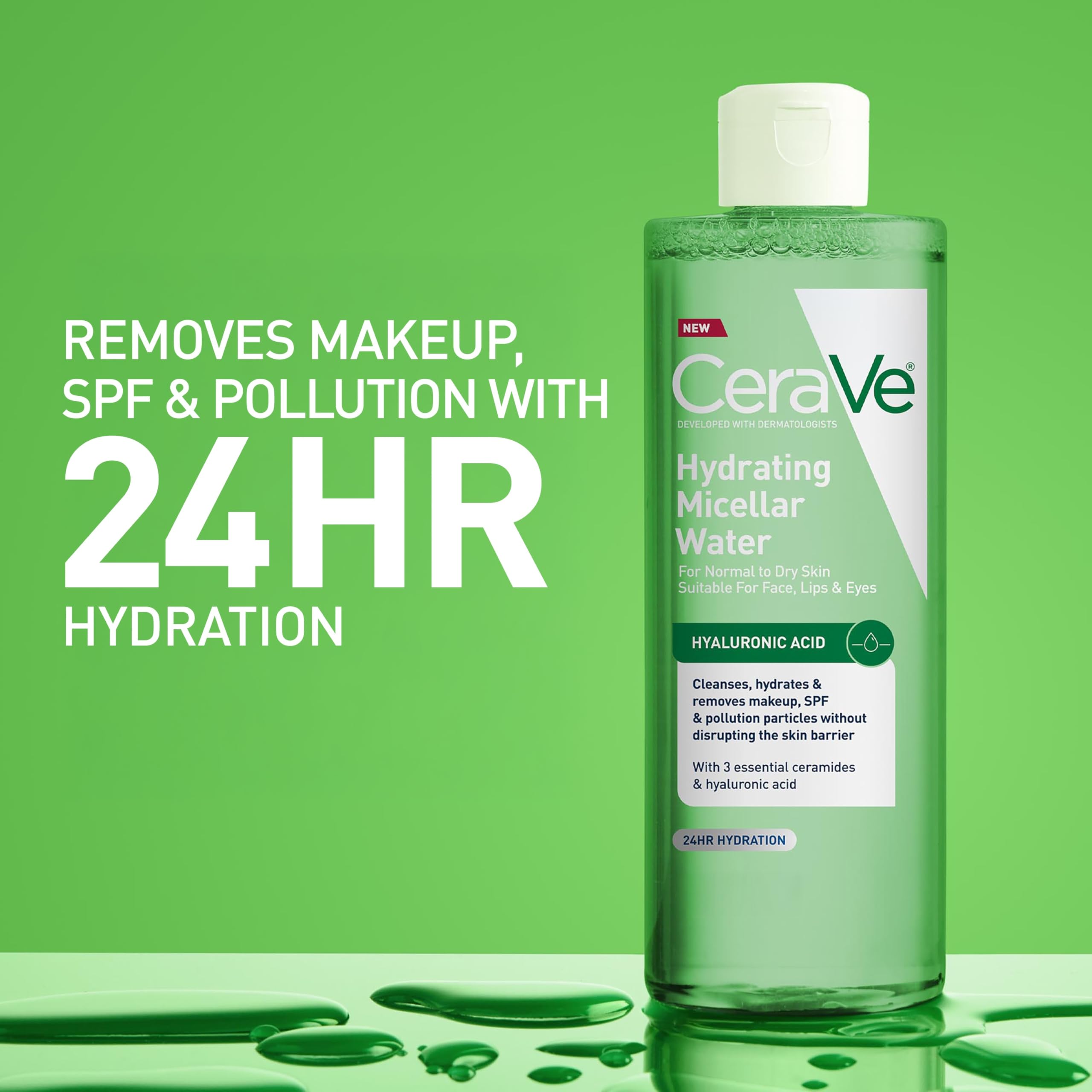 CeraVe uso con algodón levantando maquillaje sin frotar