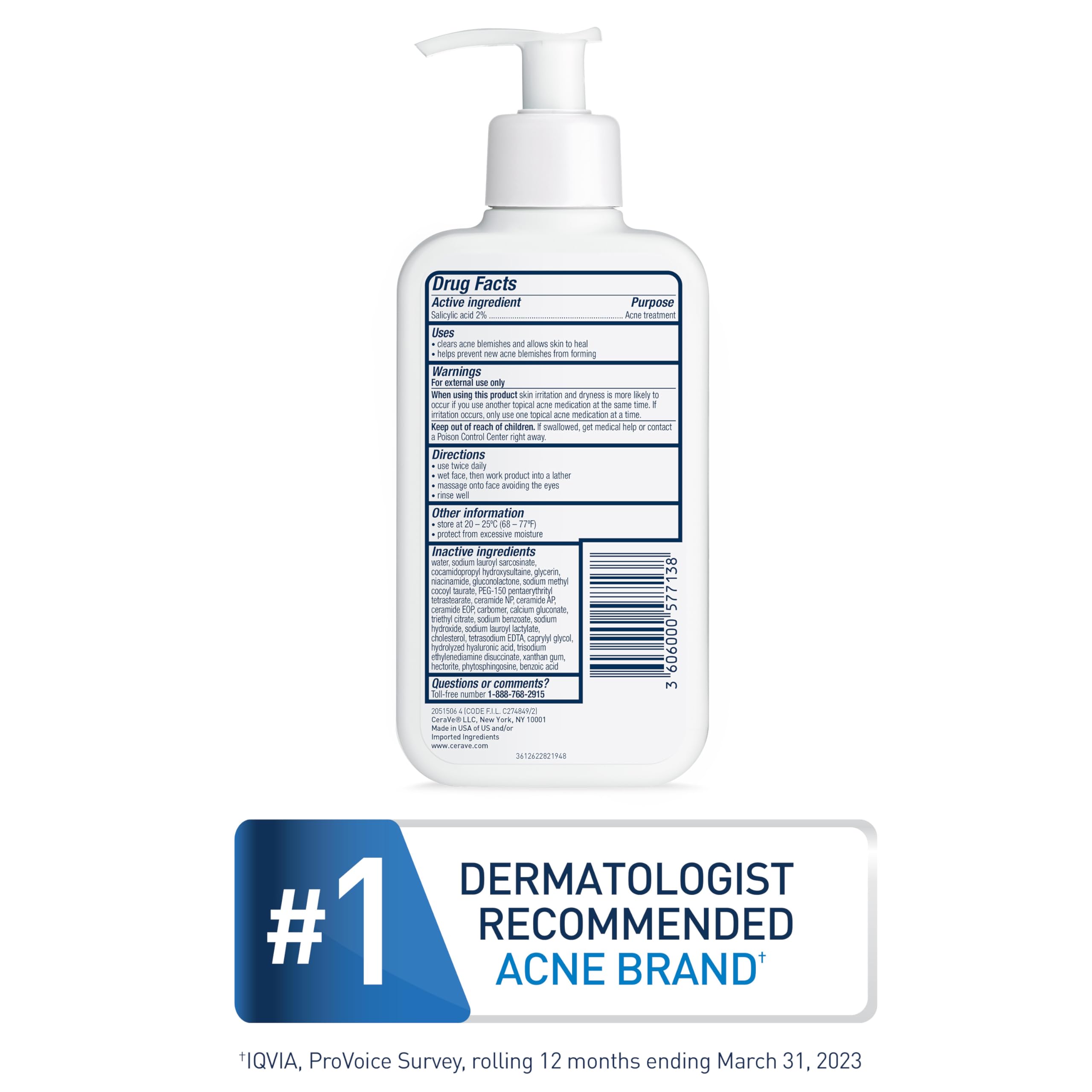 CeraVe comparación de tamaño 16 oz para visualizar cantidad y duración del producto