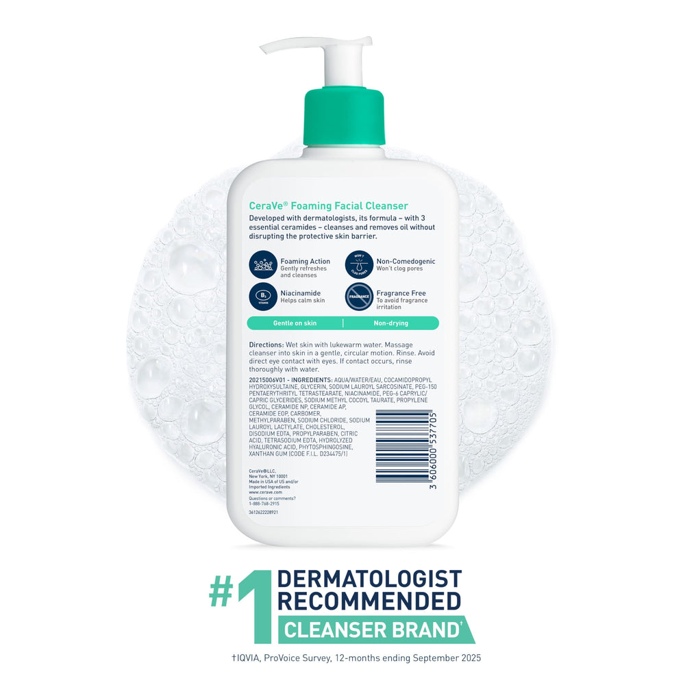 CeraVe dispensador abierto mostrando control de dosis y comodidad