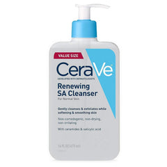 CeraVe vista frontal del envase 16 oz mostrando tamaño y diseño práctico