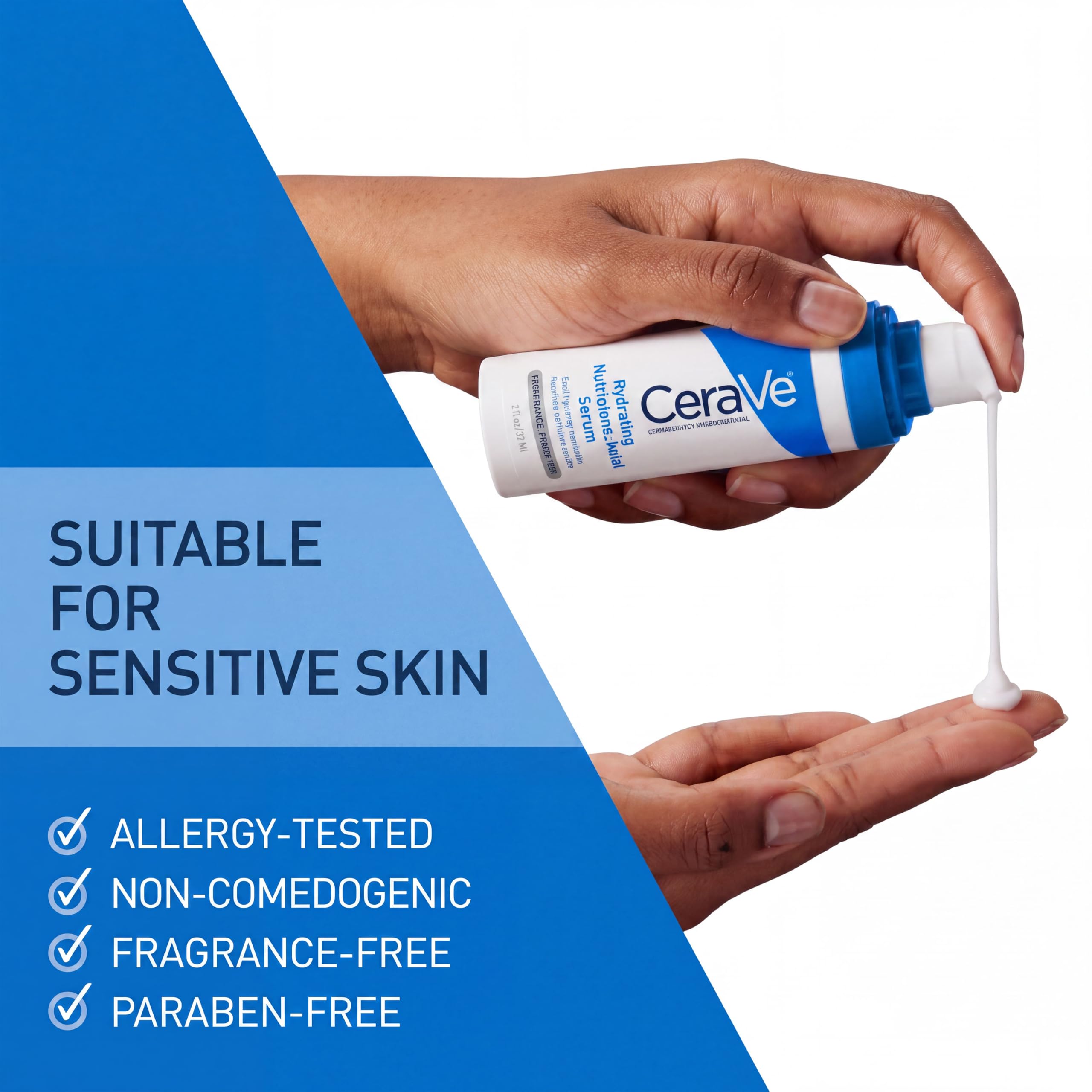 CeraVe tamaño 1 oz comparado para entender la escala del producto