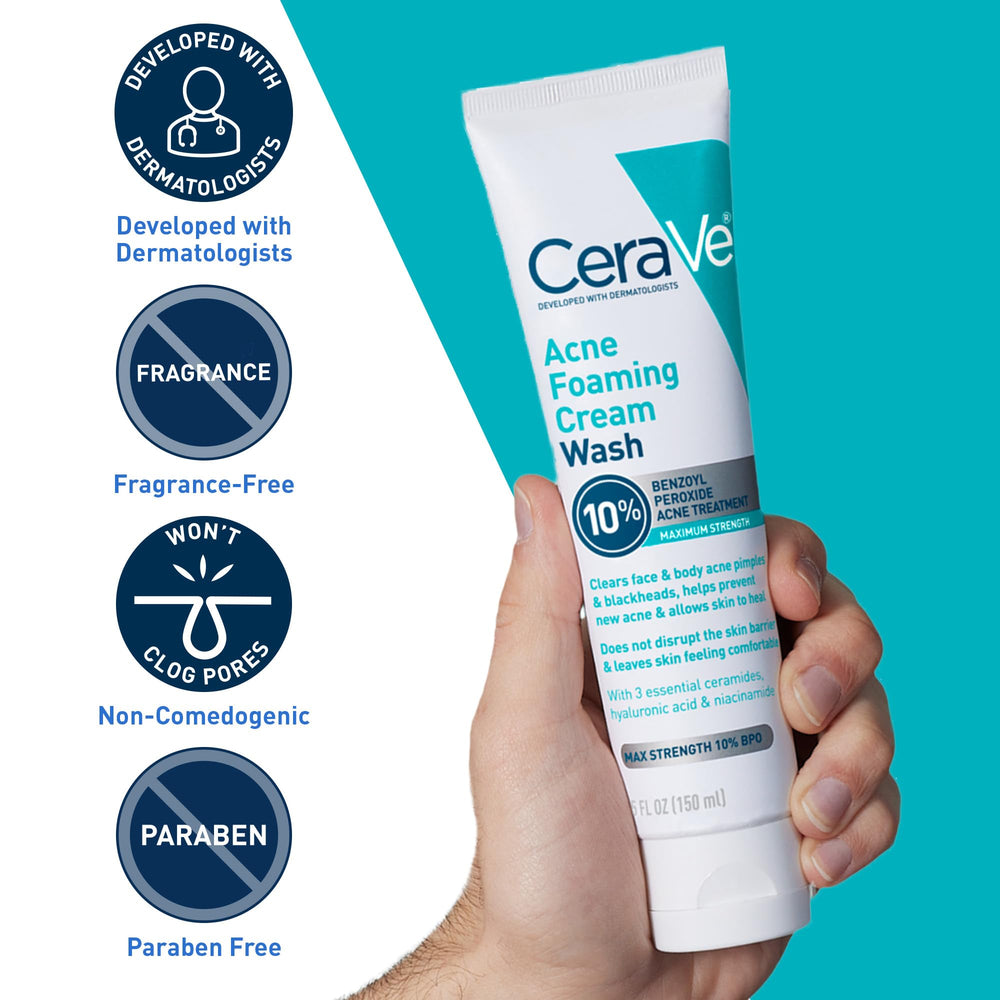 CeraVe aplicándose en rostro demostrando limpieza profunda sin resecar la piel