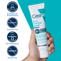 CeraVe aplicándose en rostro demostrando limpieza profunda sin resecar la piel
