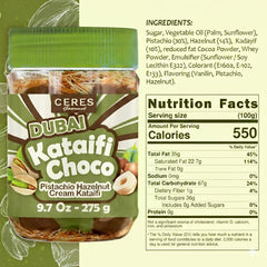 Ceres Gourmet textura cremosa con pistacho y kataifi visible, realza sabor