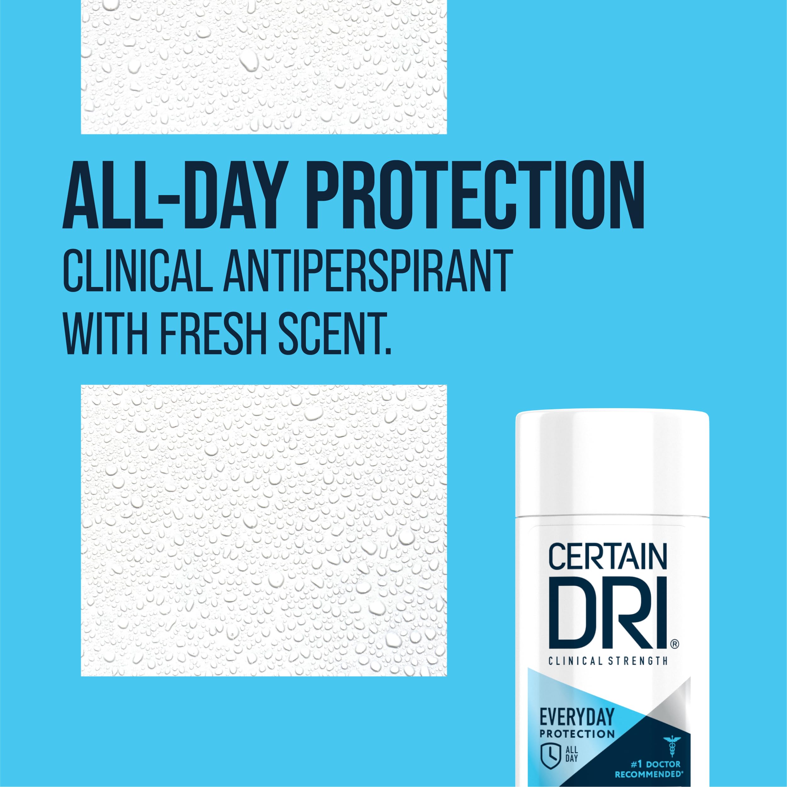 Certain Dri primer plano de la textura sólida y aplicación precisa