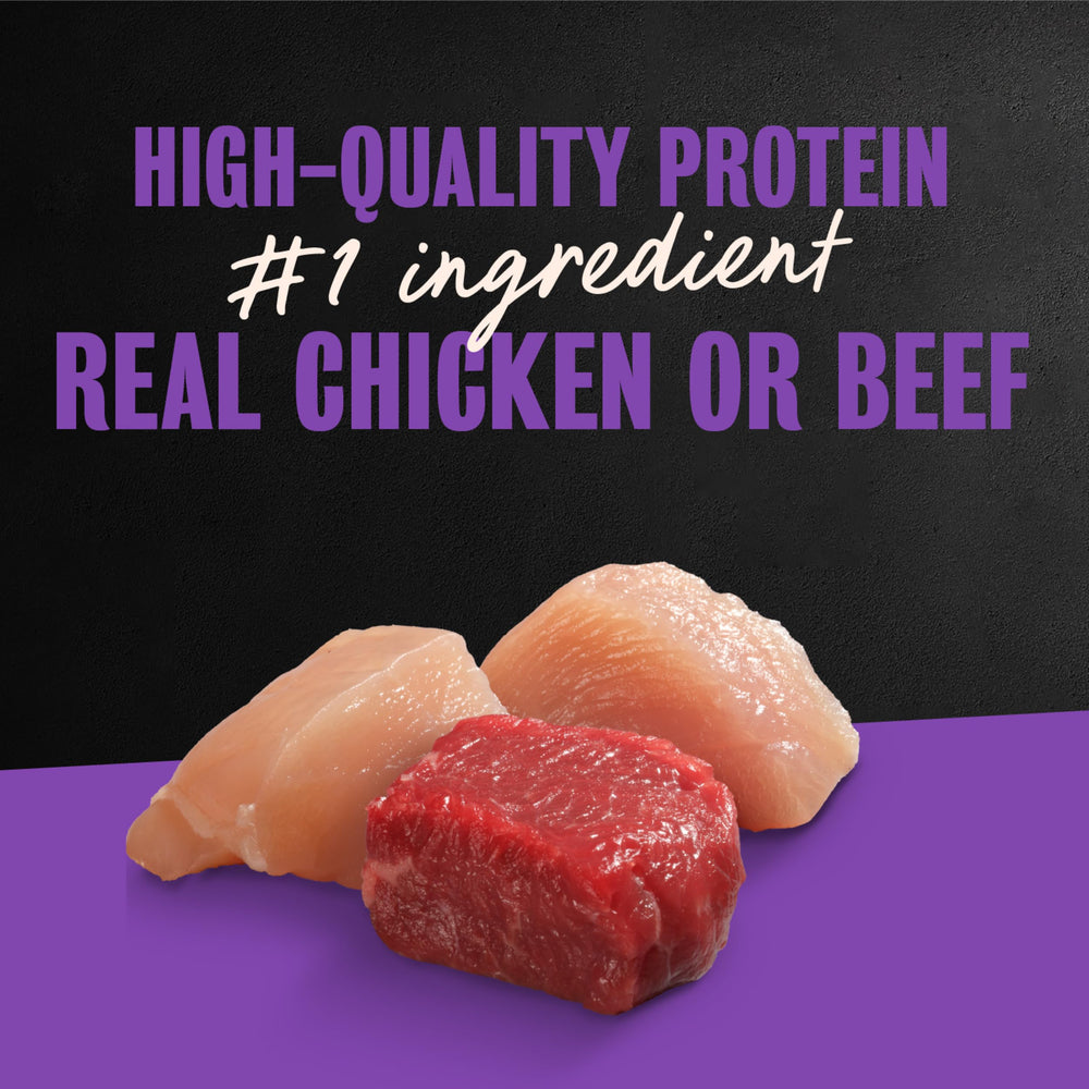 Cesar primer plano de la carne real como ingrediente principal