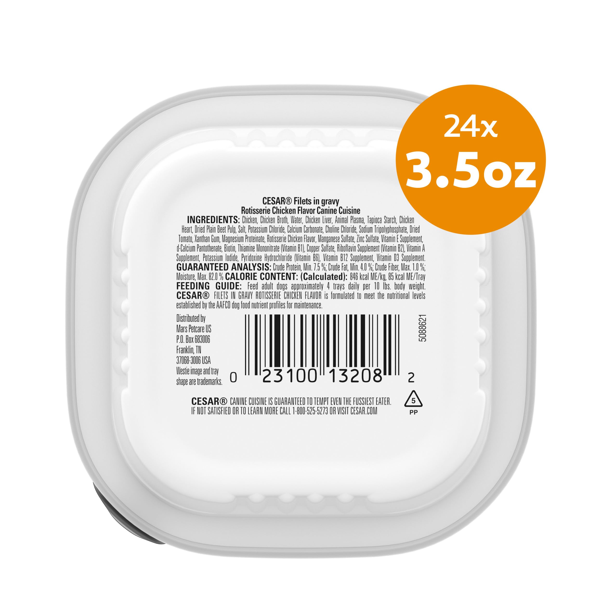 Cesar stacked 24-count trays in a box for bulk storage and easy stocking benefit