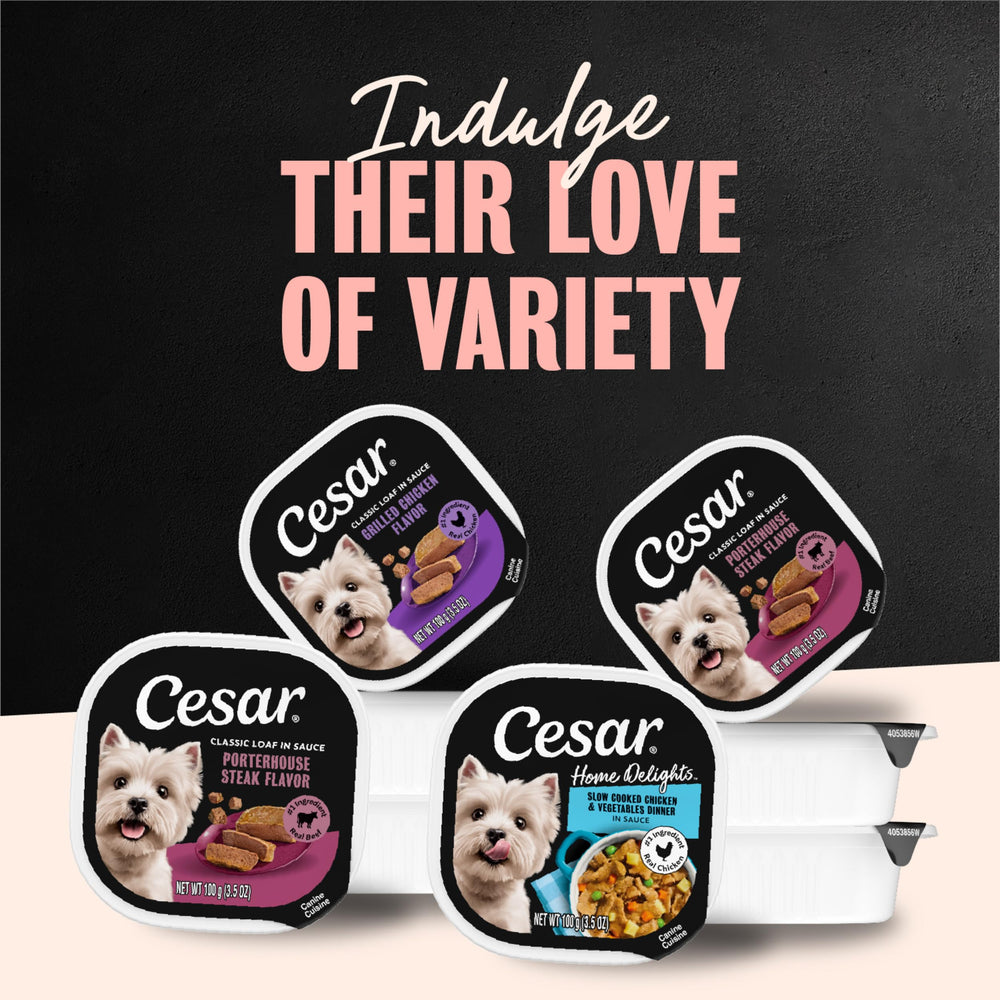 Cesar disposición de sabores variados indicando opciones gourmet
