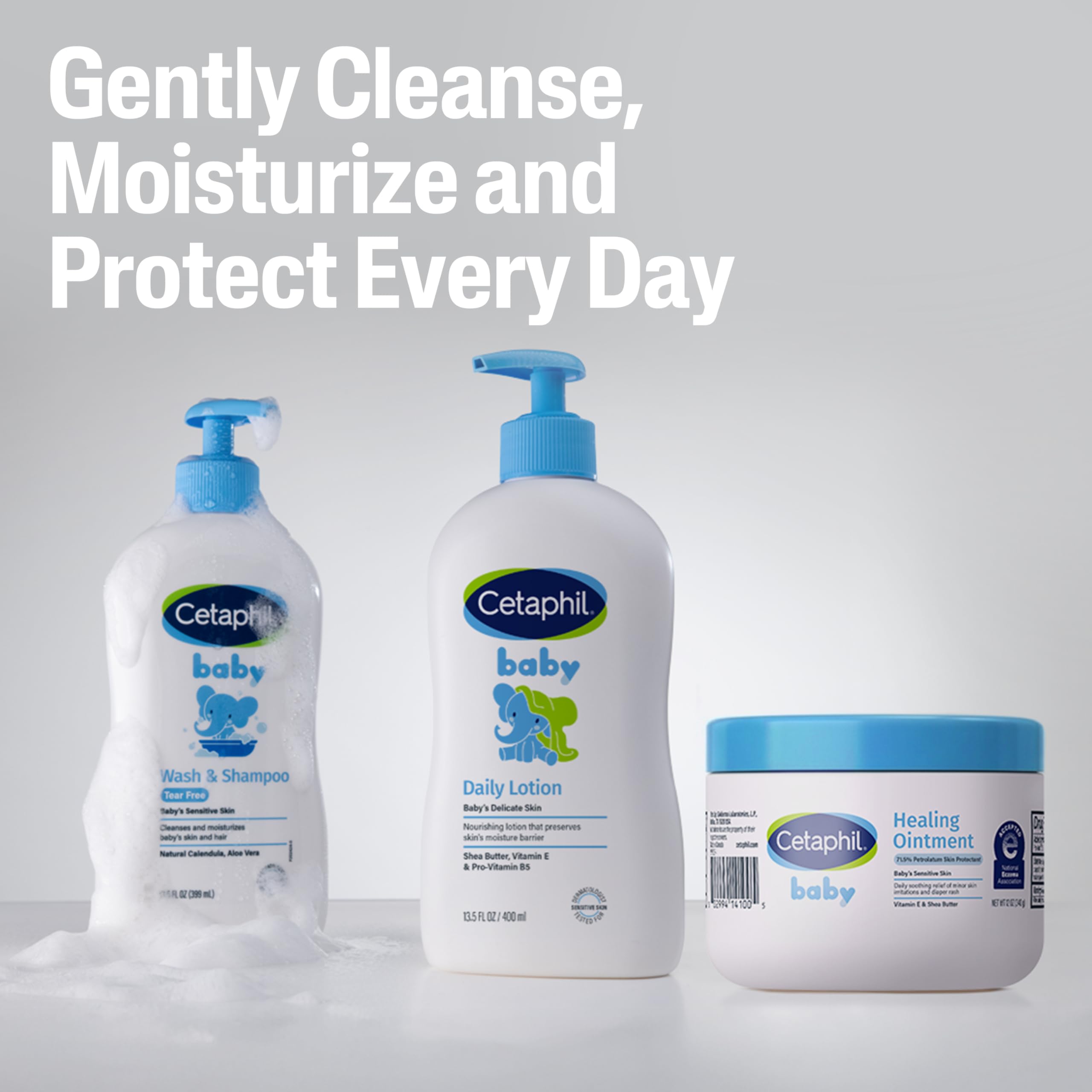 Cetaphil Baby etiqueta con ingredientes para transparencia y confianza