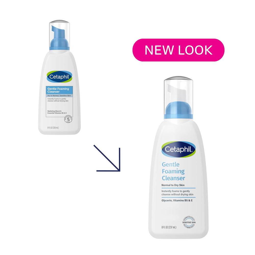 Cetaphil bomba dispensadora demostrando espuma inmediata y dosificación controlada