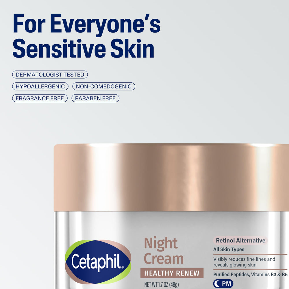 Cetaphil bote abierto revelando fórmula rica y nutritiva