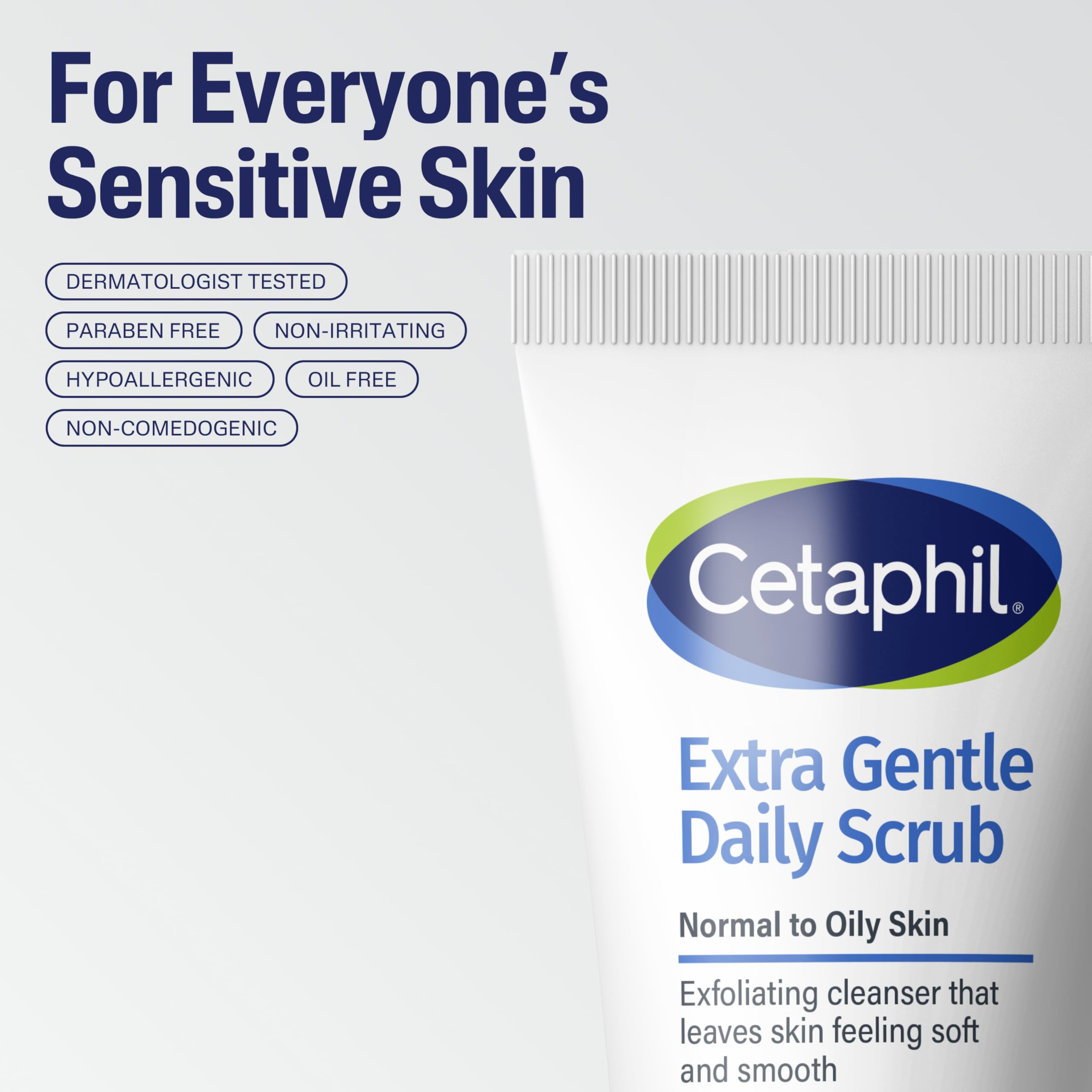 Cetaphil botella abierta y gota para ver dosificación exacta y control en la aplicación