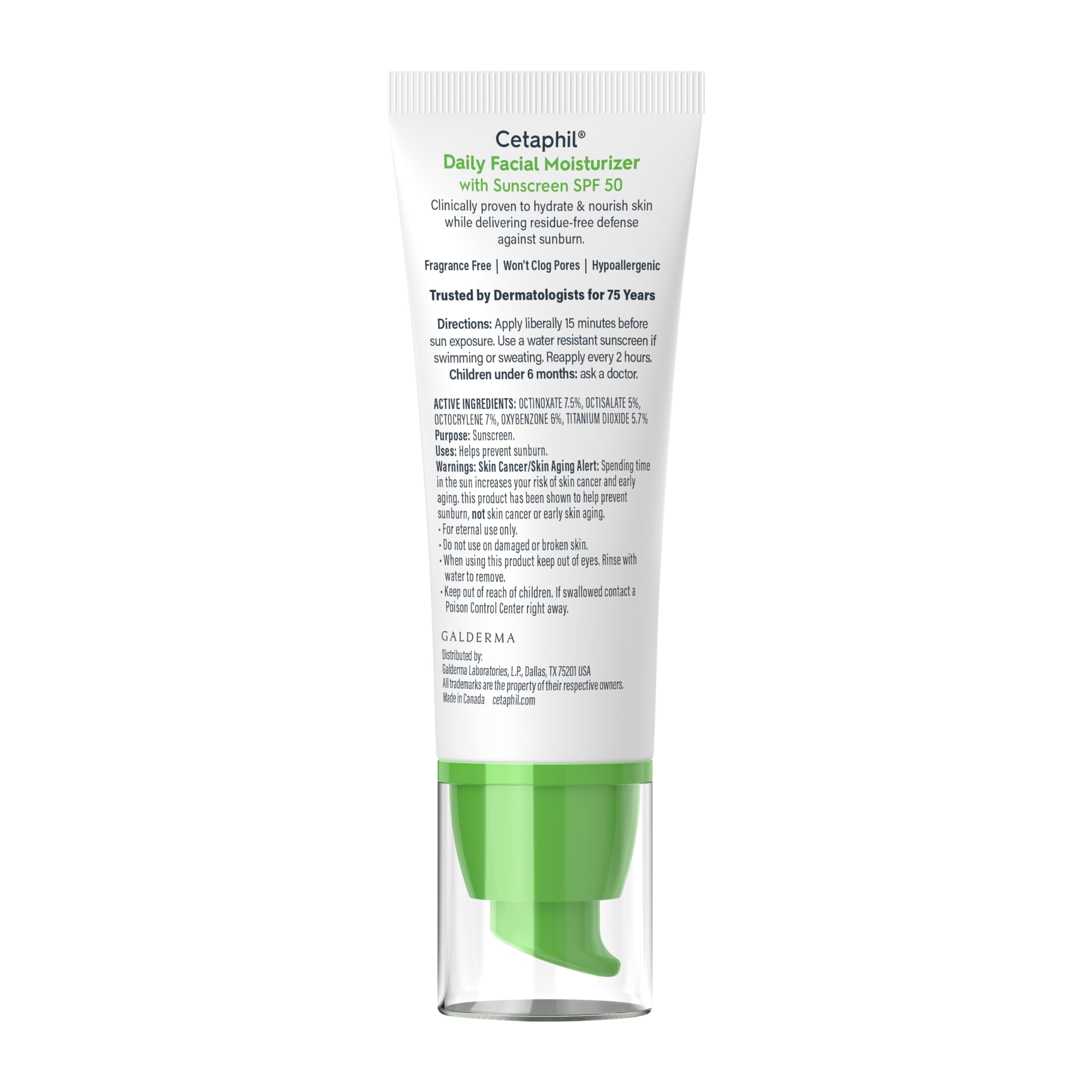 Cetaphil rostro con piel hidratada tras aplicación diaria