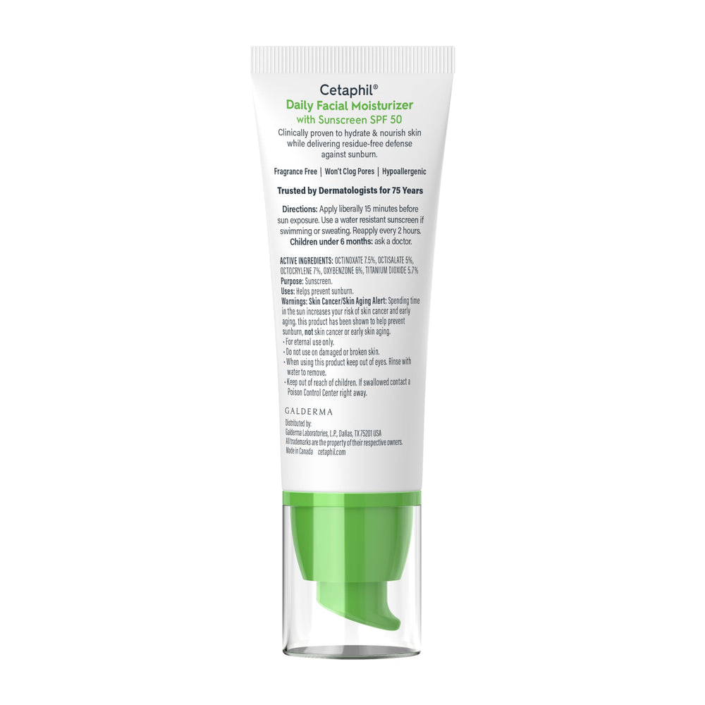 Cetaphil rostro con piel hidratada tras aplicación diaria