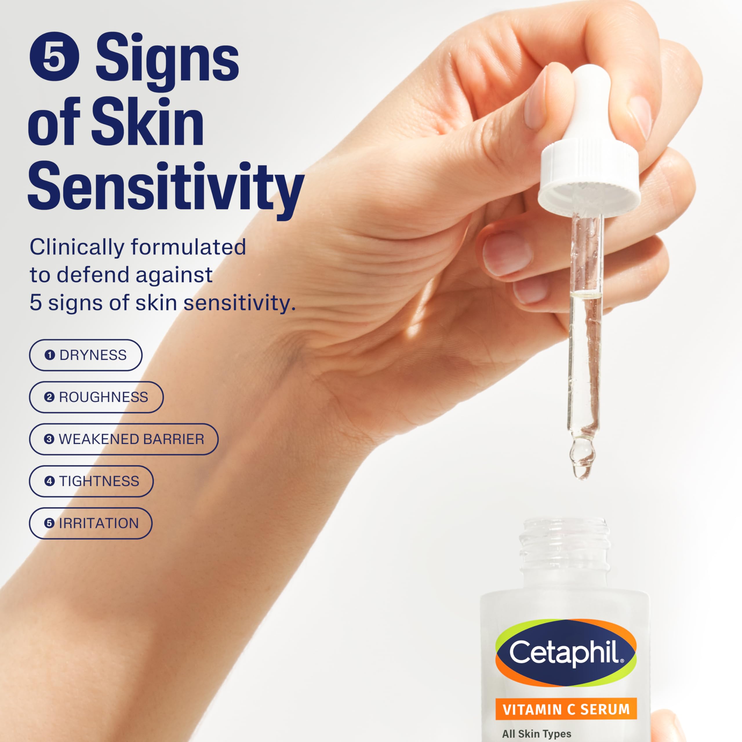 Cetaphil piel con luminosidad cercana mostrando mejora de textura visible