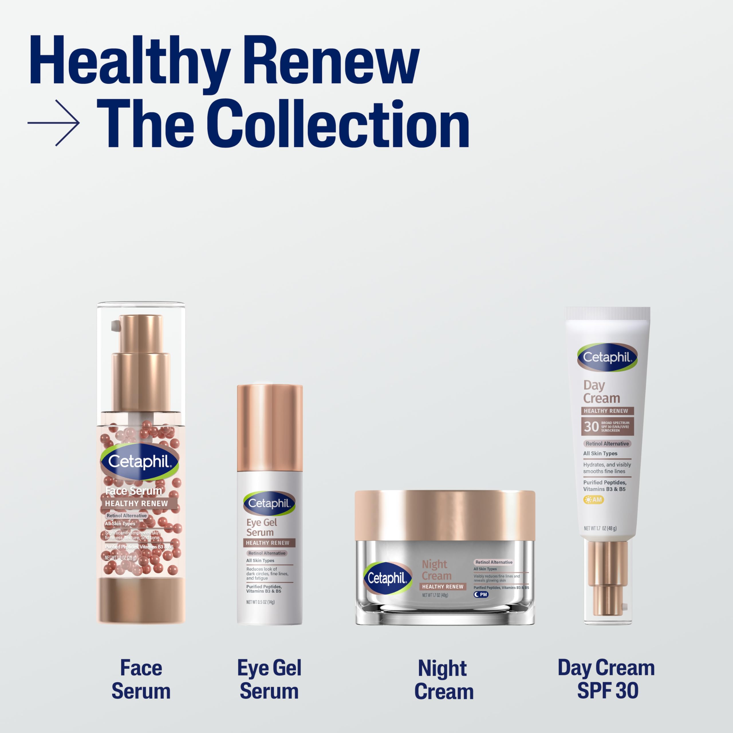 Cetaphil envase 30 ml junto a objetos para referencia de tamaño
