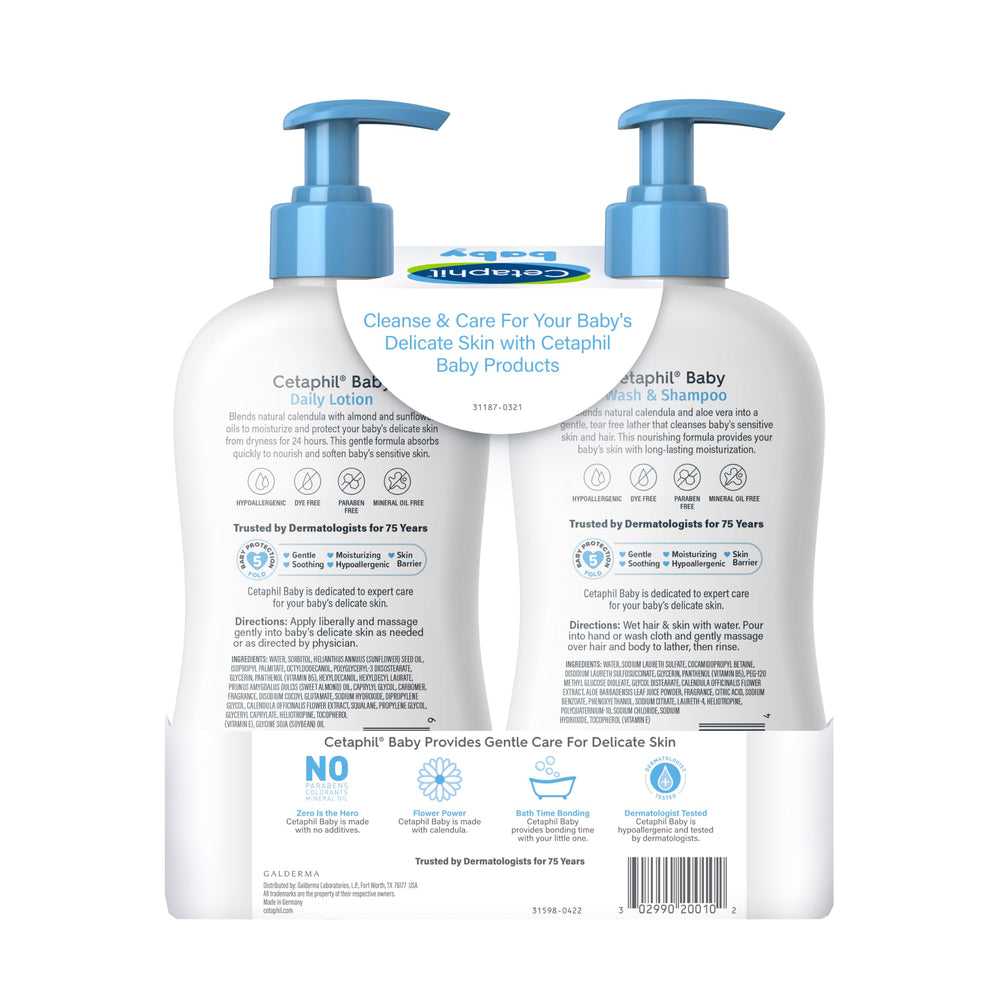 Cetaphil ambos envases dispuestos para visualizar contenido del kit