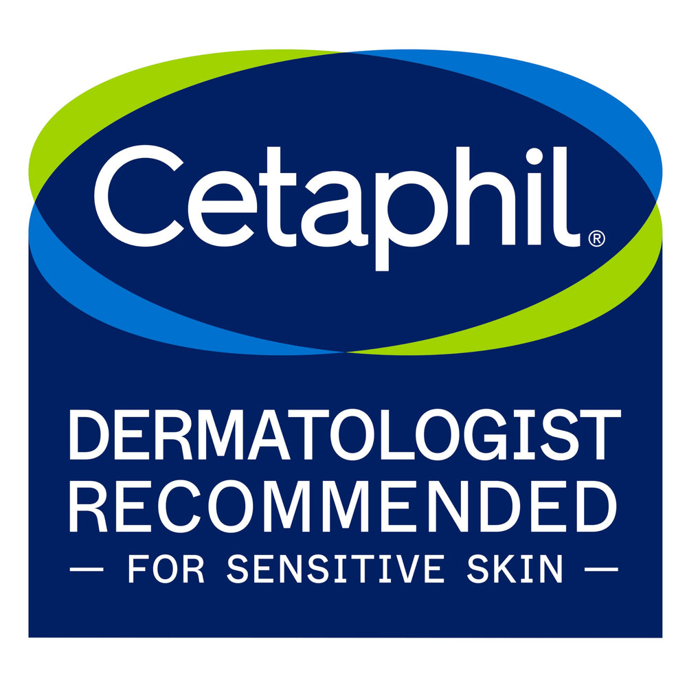 Cetaphil en entorno de baño, sugiere uso diario y rutina sencilla